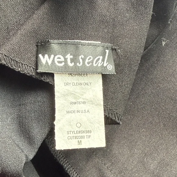 Wet Seal Black Pencil Skirt with Suspenders - Picture 8 of 8